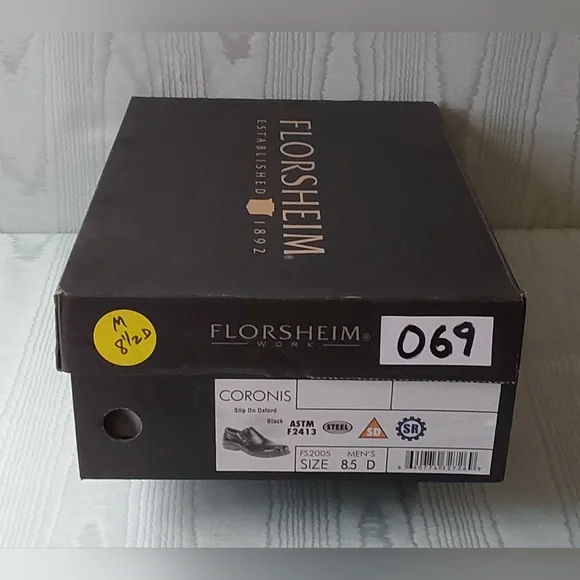 NIB FLORSHEIM Men's Work Shoes SIZE 8.5 D / #069 - Picture 8 of 10